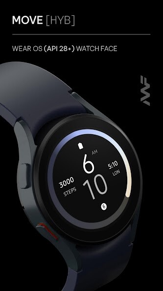 Run android online APK Awf Move [HYB] - watch face from MyAndroid or emulate Awf Move [HYB] - watch face using MyAndroid